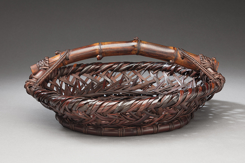 Hobi Bamboo Tray-Style Flower Basket