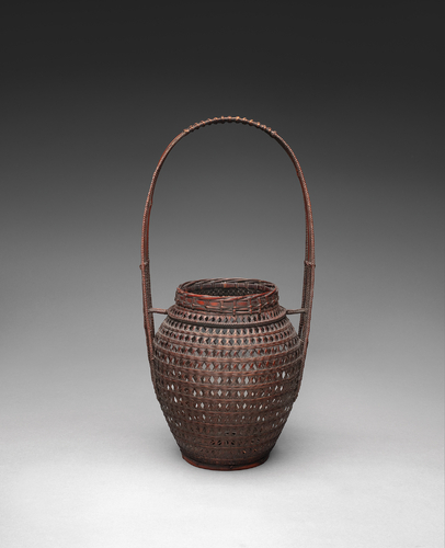 Jar-Shaped Flower Basket with Handle