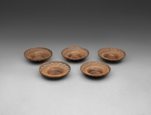 Set of Rattan Sencha Teacup Saucers