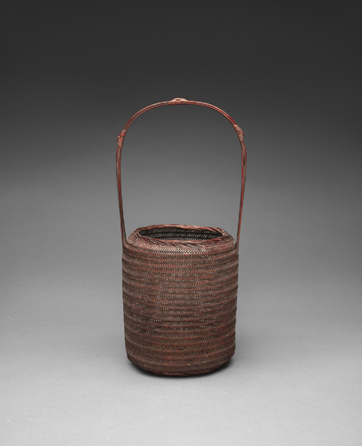 Aged Flower Basket with Handle