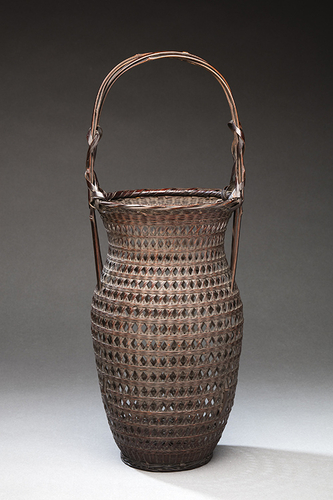 Jar-Shaped Flower Basket with Handle