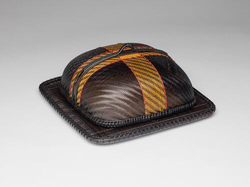 Transparent Twill-plaited Tray with Lid