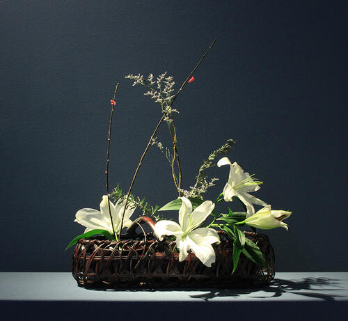 Jakago (Gabion-style Flower Basket)