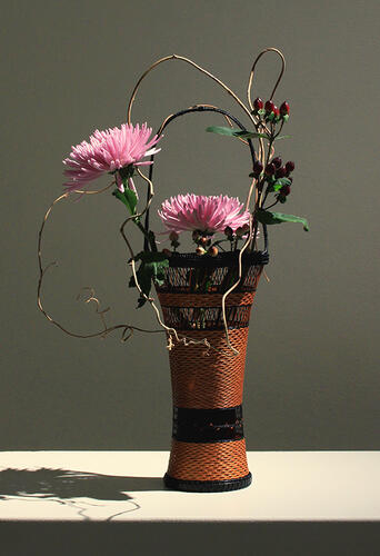 Pine Needle Pattern Flower Basket